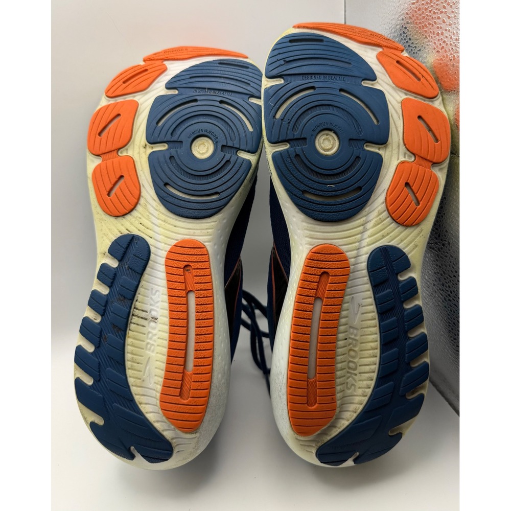 Brooks Glycerin 21 Running Shoes Mens 10 Wide 2E Blue Orange Good DNA LOFT v3 - Picture 8 of 13